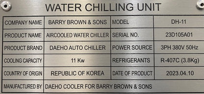 11kW Industrial Air Cooled Water Chiller or Glycol Chiller